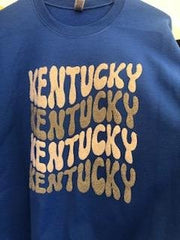 KENTUCKY INSPIRED T-SHIRTS AND GIFTS KY Shag/Wave Sweatshirt/Grey